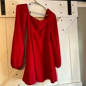 red hollister corset dress